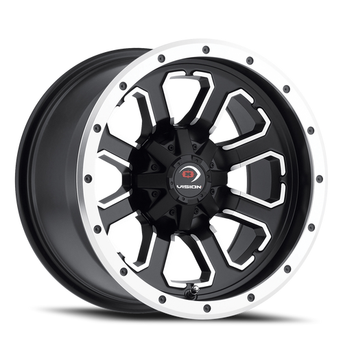 Vision Commander 548 Atv Utv Wheel 14x8 4x156 Matte Black Machined Face -10mm | 548-148156MBMF4