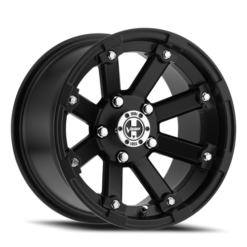 Vision Lockout 393 Atv Utv Wheel 14x8 5x114.3 Matte Black -10mm | 393-148545MB4