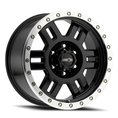 Vision Manx 398 Wheel 18x9 8x170 Gloss Black With Machined Lip 12mm | 398-8970GBML12