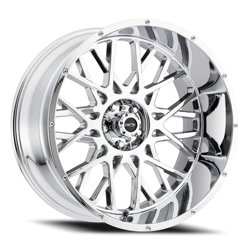 Vision Rocker 412 Wheel 24x12 6x139.7 Chrome -51mm - MINIMUM PURCHASE OF 4 WHEELS | 412-24283C-51