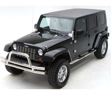 Smittybilt ® | JB48-FS | Front Bumper Stainless | Jeep Wrangler, Wrangler Unlimited
