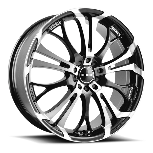 Hd Spinout Wheel 18x7.5 5x112 & 5x114.3 Black Machined Face 35mm | SO18752335BK