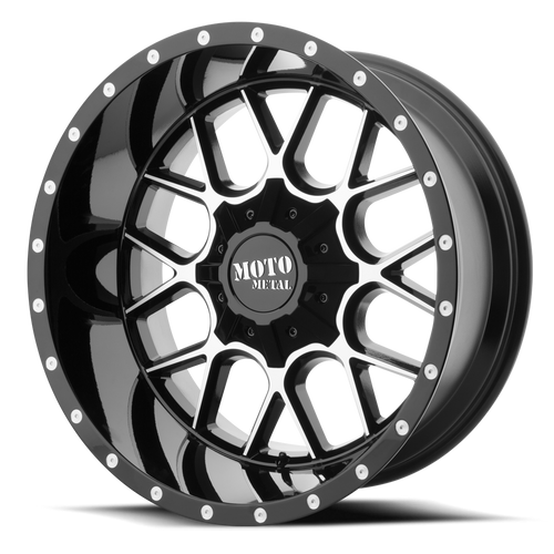 Moto Metal Mo986 Siege Wheel 20x12 6x135 & 6x139.7 Gloss Black Machined -44mm - FREE T-SHIRT INCLUDED! | MO98621267344N