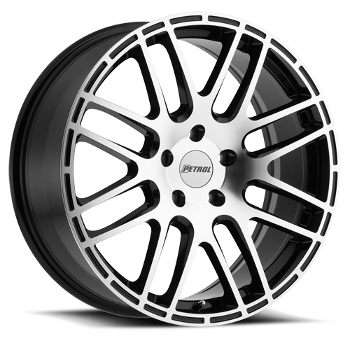 Petrol P6A Wheel 18x8 5x100 Gloss Black w/ Machined Cut Face 35mm | 1880P6A355100B72
