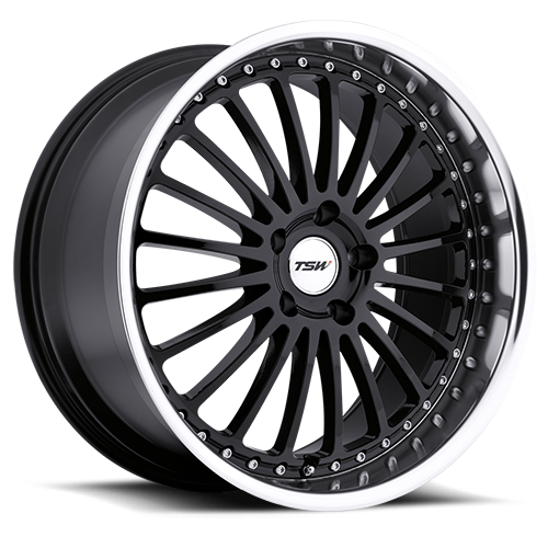 Tsw Silverstone Wheel 17x8 5x112 Gloss Black w/ Mirror Cut Lip 45mm | 1780SIL455112B72