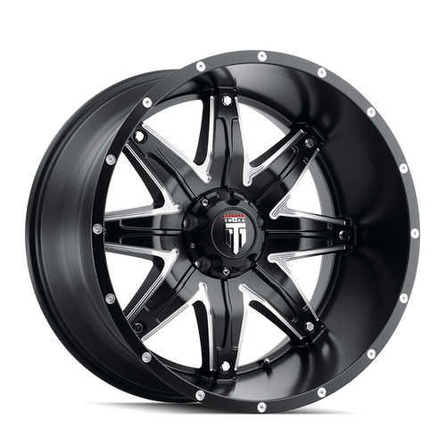 American Truxx At185 Lonestar Wheels Rims 22x12 8x170 Satin Black Milled -44mm | AT185-22270M-44