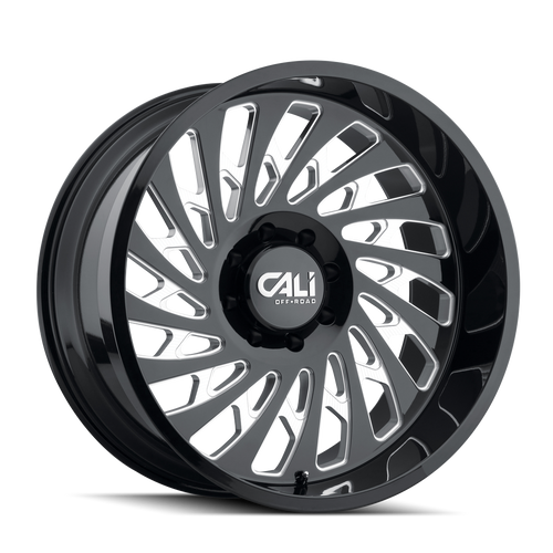 Cali Off-Road Switchback Wheels Rims 20x9 8x165.1 Gloss Black Milled 0mm | 9108-2981BM