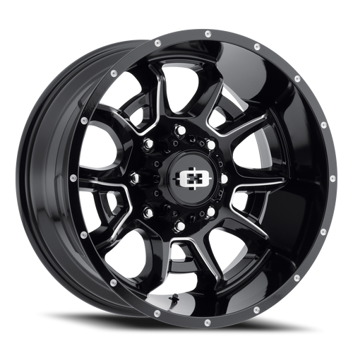 Vision Bomb 415 Wheel 20x9 6x139.7 Gloss Black Milled Spoke 0mm | 415-2984GBMS0