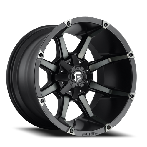 Fuel D556 Coupler Wheel 20x10 5x139.7 & 5x150 Matte Black Machined With Double Dark Tint -12mm - FREE T-SHIRT INCLUDED! | D55620007050