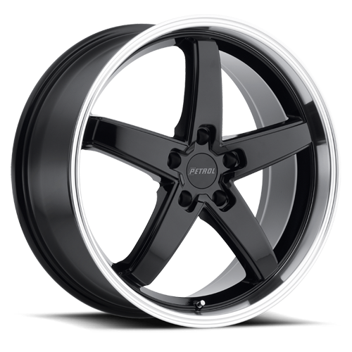 Petrol P1B Wheel 20x8.5 5x108 Gloss Black w/ Machined Cut Lip 40mm | 2085P1B405108B72