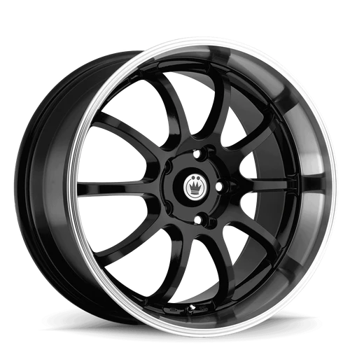 Konig 26Mb Lightning Wheels Rims 16x7 5x100 5x114.3 Gloss Black W/ Machined Lip 40mm | 26MB-LI67T04405