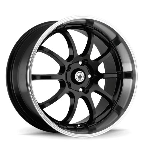Konig 26Mb Lightning Wheels Rims 16x7 4x100 4x114.3 Gloss Black W/ Machined Lip 40mm | 26MB-LI67D04405