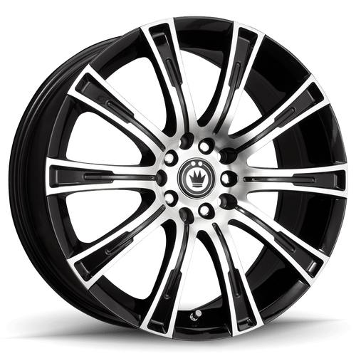 Konig 50Mb Crown Wheels Rims 17x7.5 5x100 5x114.3 Gloss Black W/ Machined Face 45mm | 50MB-CW77T04455