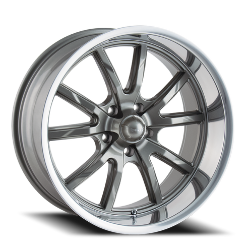 Ridler 650 Wheel 20x10 5x127 Gloss Grey w/ Polished Lip 0mm | 650-2173G