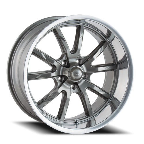 Ridler 650 Wheel 20x8.5 5x114.3 Gloss Grey w/ Polished Lip 30mm | 650-2865G30