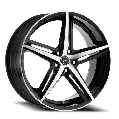 Platinum 440U Smooth Trip Wheel 20x8.5 5x120 Gloss Black w/ Diamond Cut Face & Clear Coat 40mm | 440-2812U+40