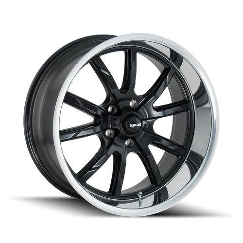 Ridler 650 Wheels Rims 20x8.5 5x114.3 Matte Black W/ Polished Lip 30mm | 650-2865MB30