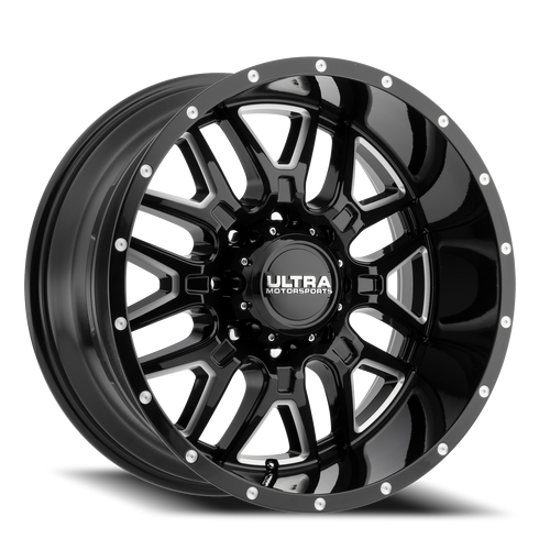 Ultra 203Bm Hunter Wheel 20x10 8x180 Gloss Black w/ Cnc Milled Accents -25mm | 203-2198BM25