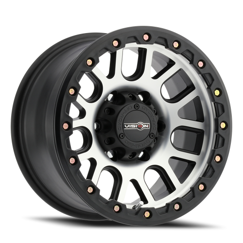 Vision Nemesis 111 Wheel 17x9 6x139.7 Matte Black Machined Face -12mm | 111-7983MF-12