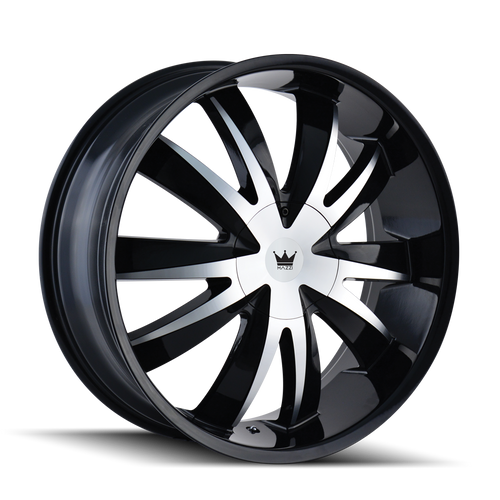 Mazzi Edge Wheels Rims 18x7.5 4x100 4x114.3 Gloss Black Machined 40mm | 337-8701B