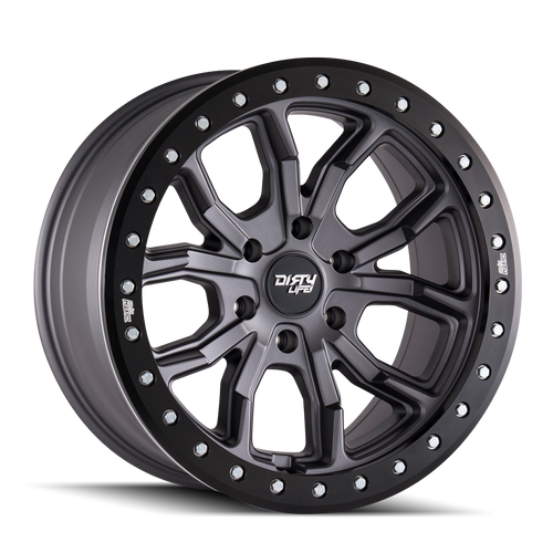 Dirty Life Dt-1 Wheels Rims 17x9 5x127 Satin Gunmetal -12mm | 9303-7973MGT12
