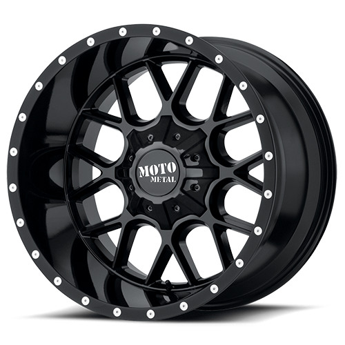 Moto Metal Mo986 Siege Wheel 20x10 5x127 & 5x139.7 Gloss Black -18mm - FREE T-SHIRT INCLUDED! | MO986210353A18N