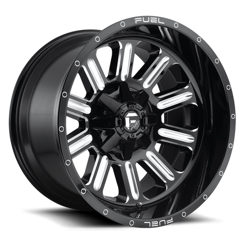 Fuel D620 Hardline Wheel 20x10 6x135 & 6x139.7 Gloss Black Milled -19mm - FREE T-SHIRT INCLUDED! | D62020009846