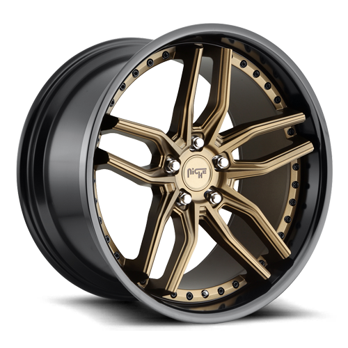 Niche M195 Methos Wheel 19x8.5 5x114.3 Matte Bronze With Black Ring 35mm - FREE T-SHIRT INCLUDED! | M195198565+35
