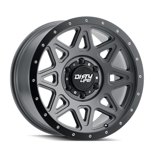 Dirty Life Theory Wheels Rims 17x9 6x139.7 Satin Gunmetal -12mm | 9305-7983MGT