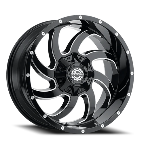 Scorpion Sc30 Wheel 20x9 8x165.1 Black Milled 12mm | SC30-2009865+12ML