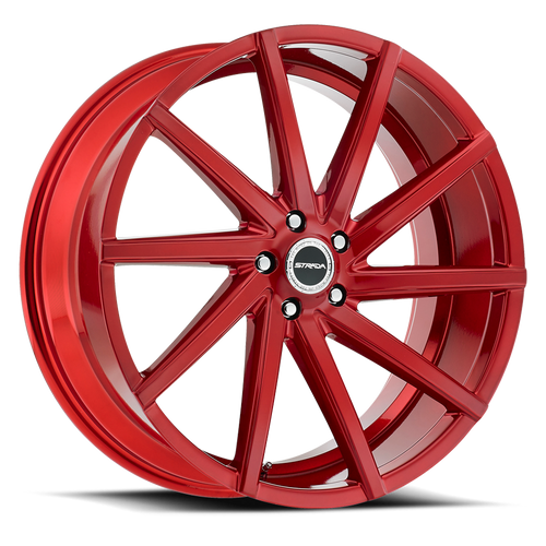 DOORBUSTER PRICING! - Strada S41 Sega Wheel 22x9 5x115 Candy Red 15mm - FREE T-SHIRT INCLUDED! | S41251515R