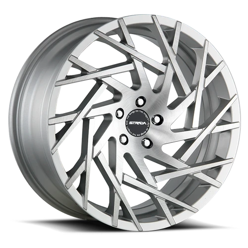 DOORBUSTER PRICING! - Strada S64 Nido Wheel 24x9.5 5x115 Brushed Silver 15mm - FREE T-SHIRT INCLUDED! | S64451515BFS