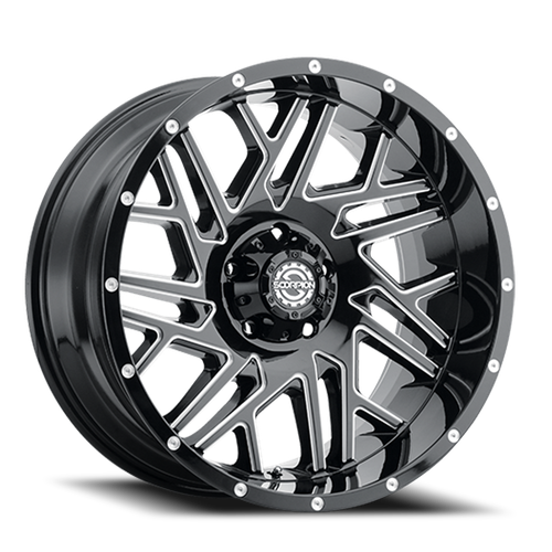 Scorpion Sc29 Wheel 20x10 5x127 Black Milled -19mm | SC29-2010527-19ML