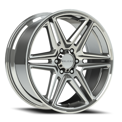 Vision Wedge 476 Wheel 22x9.5 6x139.7 Chrome 30mm | 476-22984C30