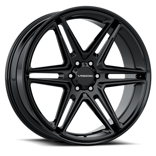 Vision Wedge 476 Wheel 24x9.5 6x139.7 Gloss Black 30mm | 476-24984GB30