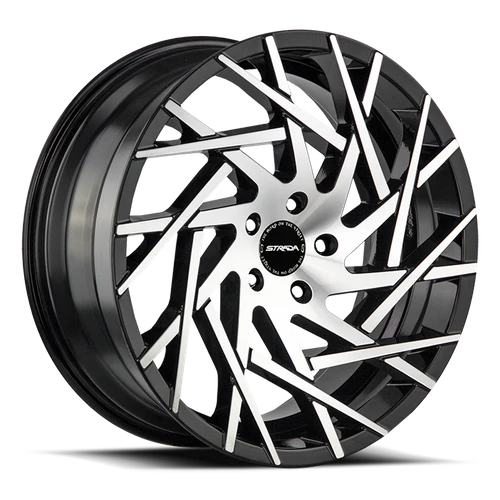 DOORBUSTER PRICING! - Strada S64 Nido Wheel 20x8.5 5x112 Gloss Black Machined 35mm - FREE T-SHIRT INCLUDED! | S64051235GBM