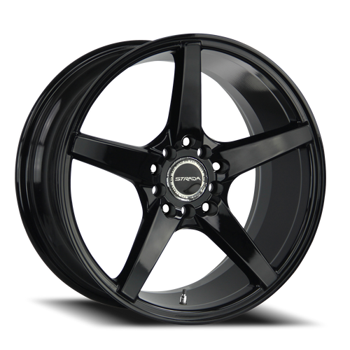 DOORBUSTER PRICING! - Strada S35 Perfetto Wheel 20x8.5 5x112 Gloss Black 35mm - FREE T-SHIRT INCLUDED! | S35051235GB