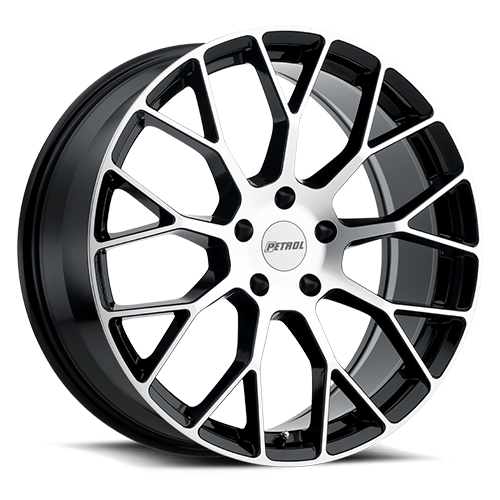 Petrol P2B Wheel 18x8 5x112 Gloss Black w/ Machined Face 40mm | 1880P2B405112F72