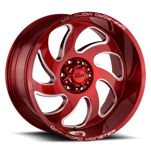 DOORBUSTER PRICING! - Off Road Monster M07 M07 Wheel 22x12 6x139.7 Candy Red -44mm - FREE T-SHIRT INCLUDED! | M07212639N44R