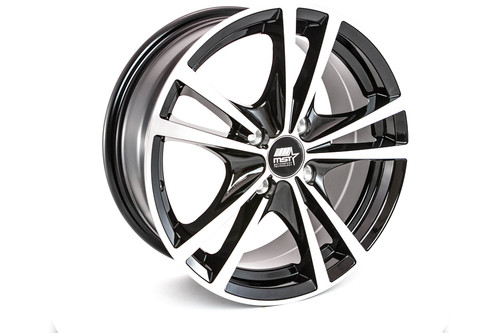Mst Saber Wheels Rims 15x6.5 5x114.3 Gloss Black W/ Machined Face 45mm | 8014-56565
