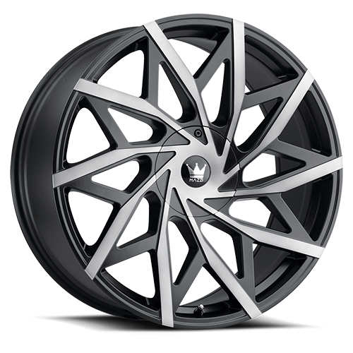 DOORBUSTER PRICING! - Mazzi Big Easy Wheel 18x8 5x108 & 5x114.3 Matte Black Machined With Dark Tint 35mm | 372-8814TM