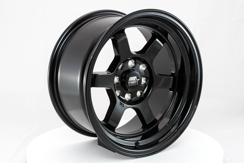 Mst Time Attack Wheels Rims 15x8 4x100 4x114.3 Gloss Black 0mm | 01T-5816-0-BLK