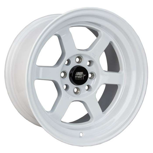 MST Wheels® MT01 Time Attack Wheels Rims 15x8 4x100 4x4.5 (4x114.3) Glossy White 0 | 01T-5816-0-WHT