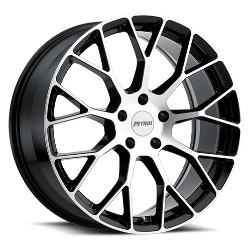 Petrol P2B Wheel 15x7 4x100 Gloss Black w/ Machined Face 40mm | 1570P2B404100F72