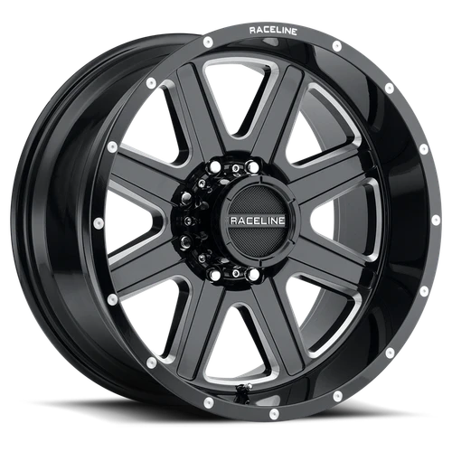 Raceline 940M Hostage Wheels Rims 20x9 8x180 Black Milled 12mm | 940M-29088+12