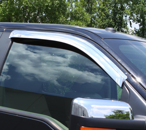 Auto Ventshade Chrome Ventvisor Deflector - 2 pc | BBFF 682301