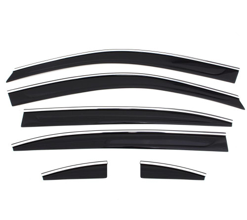 Auto Ventshade Ventvisor Low Profile Deflector - Chrome Trim, 6 pc | BBFF 796003