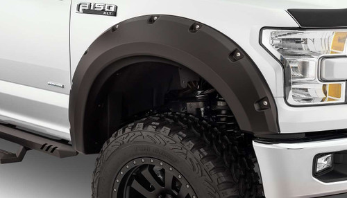 Bushwacker® 20100-02 Max Coverage Pocket Fender Flares Black Pair For F-150