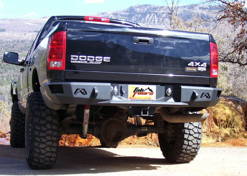 Fab Fours DR03-W1050-1 Heavy Duty Rear Bumper Black Dodge Ram 2500