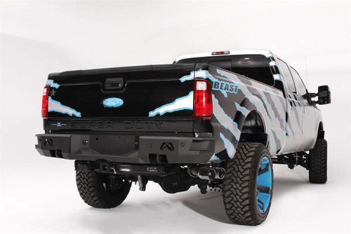 Fab Fours® FS08-W1351-1 Heavy Duty Rear Bumper Black Ford F-350 Super Duty